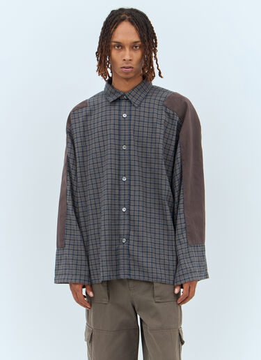 Acne Studios Check Button-Up Shirt Grey acn0157022