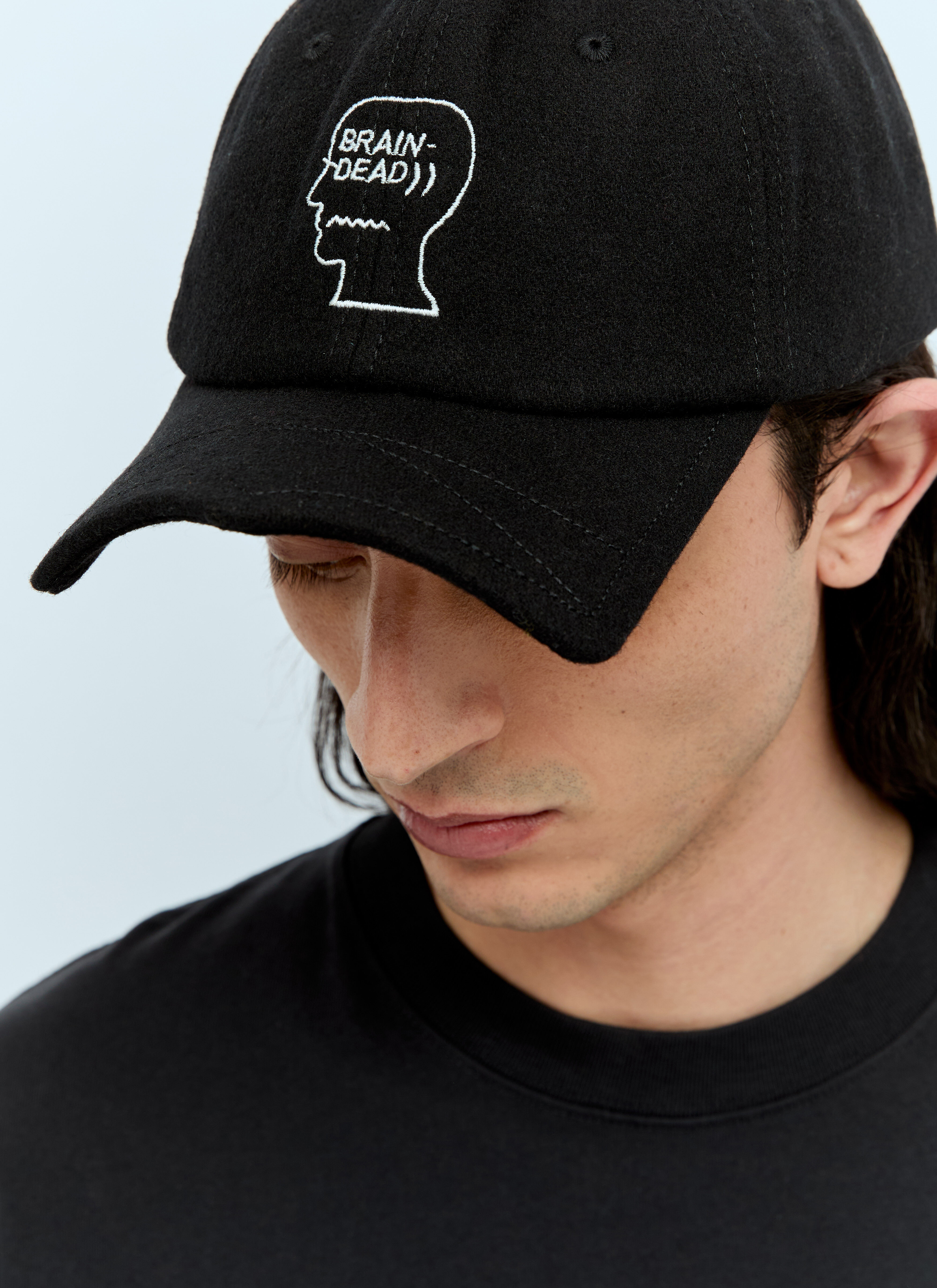 Brain Dead Men's Batwing Logohead Baseball Cap in Black | LN-CC®