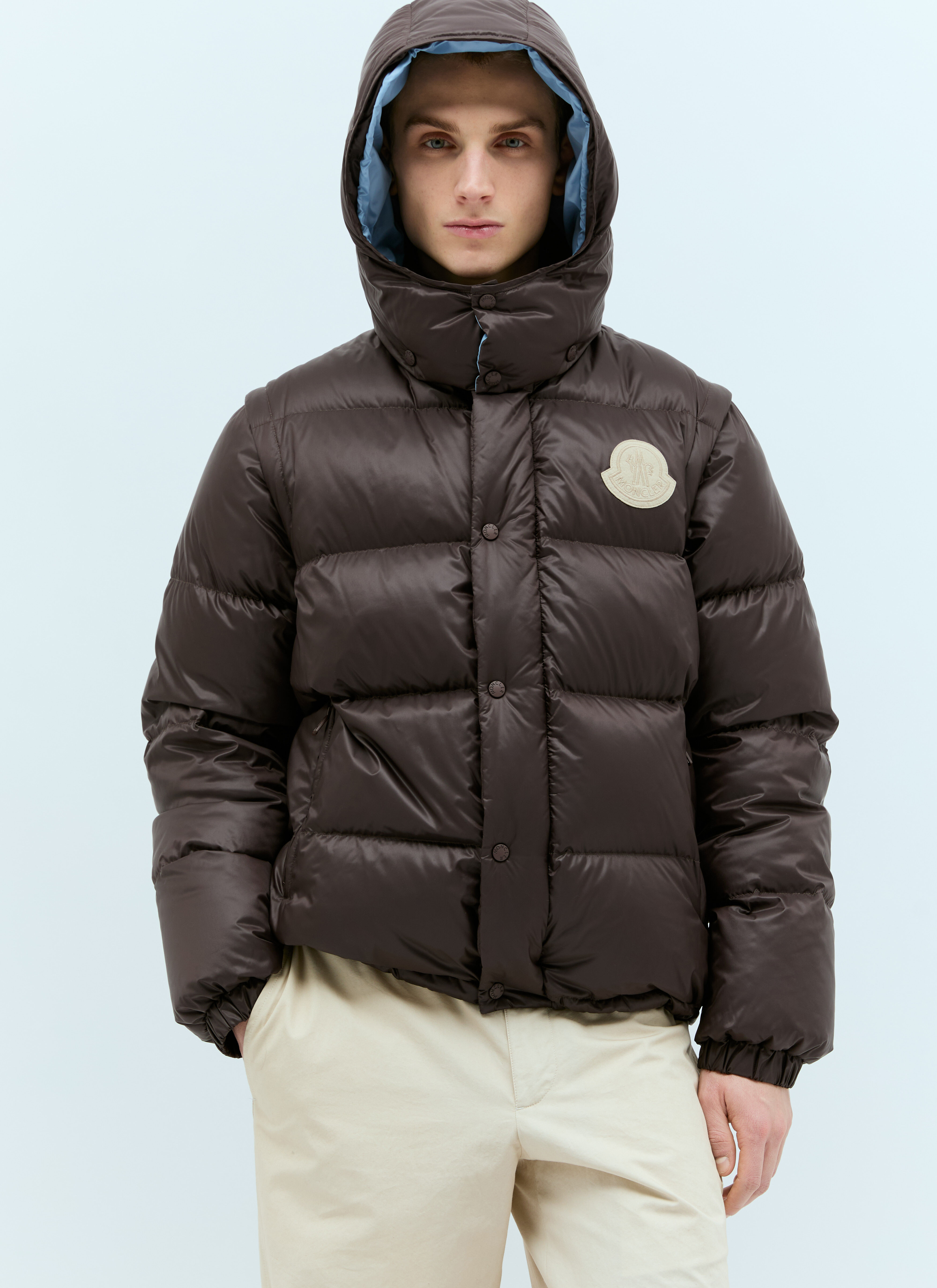 Moncler x Roc Nation designed by Jay-Z Cyclone 2-In-1 Down Jacket Beige mrn0156001