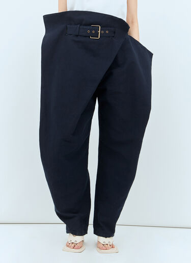 JW Anderson Fold-Over Pants Navy jwa0257005