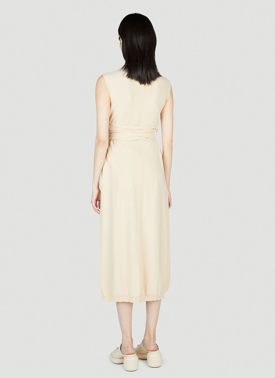 LEMAIRE Beige Knotted Midi Dress