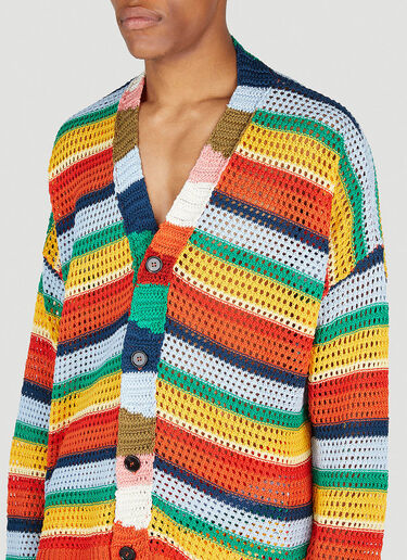 Marni x No Vacancy Stripe Knit Cardigan Multicolour mvy0153001