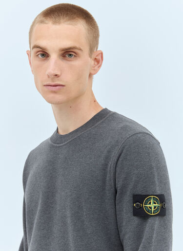 Stone Island Logo Patch Sweatshirt Grey sto0158045