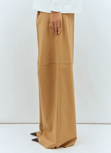 Max Mara Oversized Stretch Cotton Pants Beige max0257003