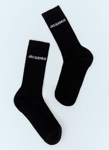 Jacquemus Les Chaussettes 徽标袜子 黑色 jac0358006