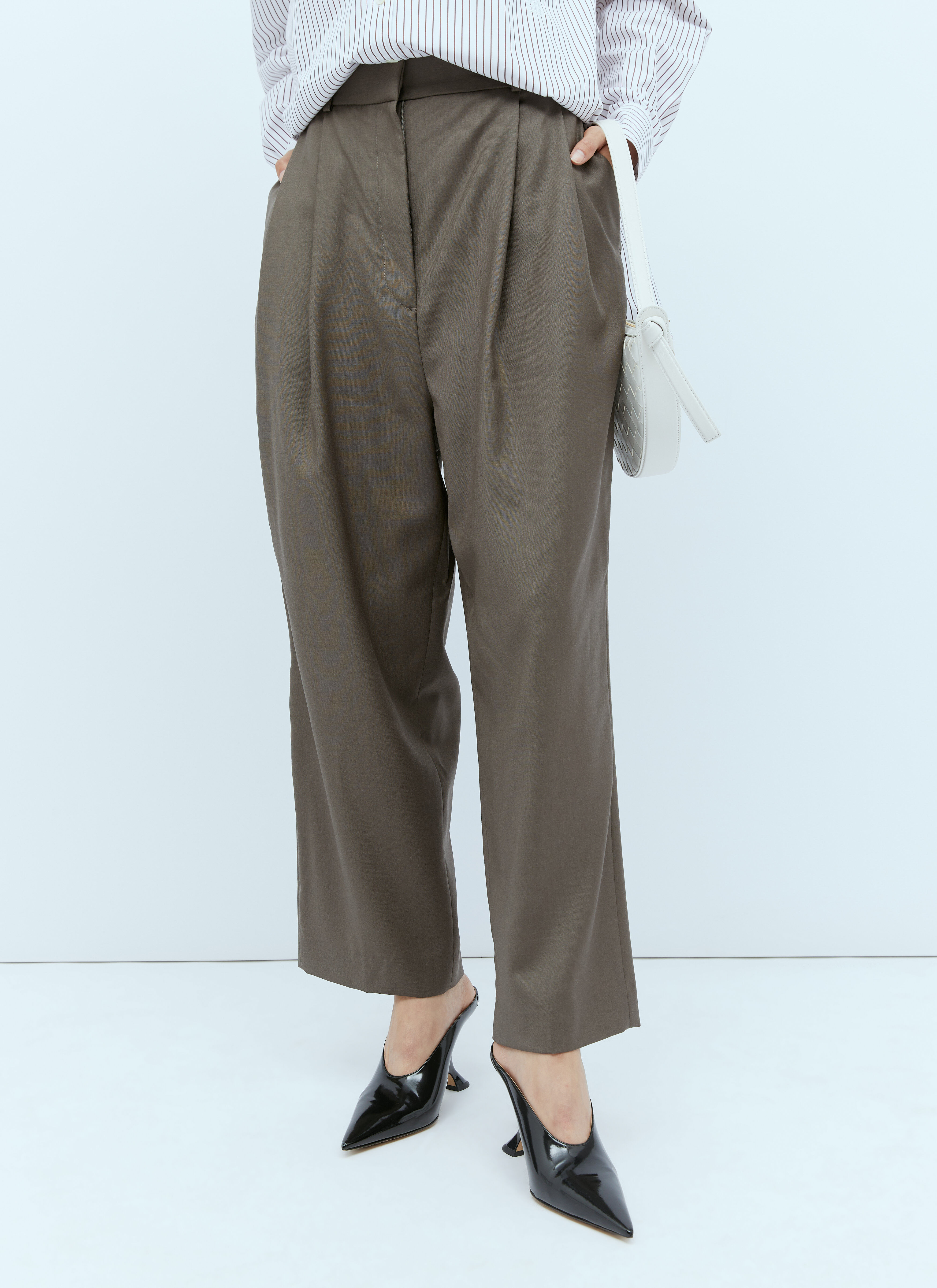 Fear Of God Brown Wool Double Pleated Trousers - ShopStyle Dress Pants