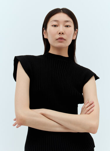 Issey Miyake Sensu Knit Top Black ism0257010