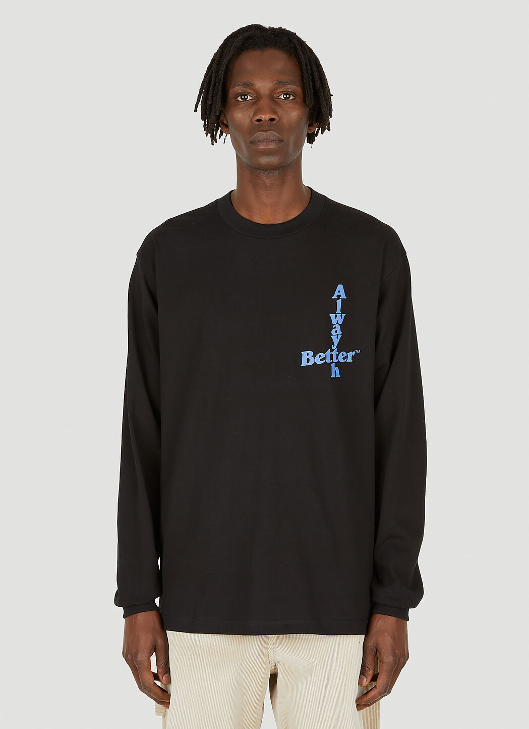 Better Gift Shop Alwayth Logo-print Cotton-jersey T-shirt In Black