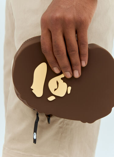 A BATHING APE® Ape Head Shoulder Bag Brown aba0156018