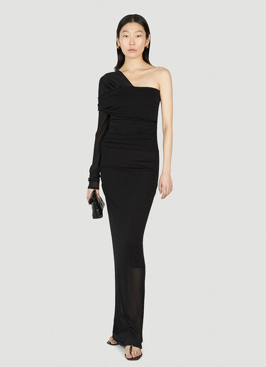 Saint Laurent Asymmetric Dress Black sla0251029