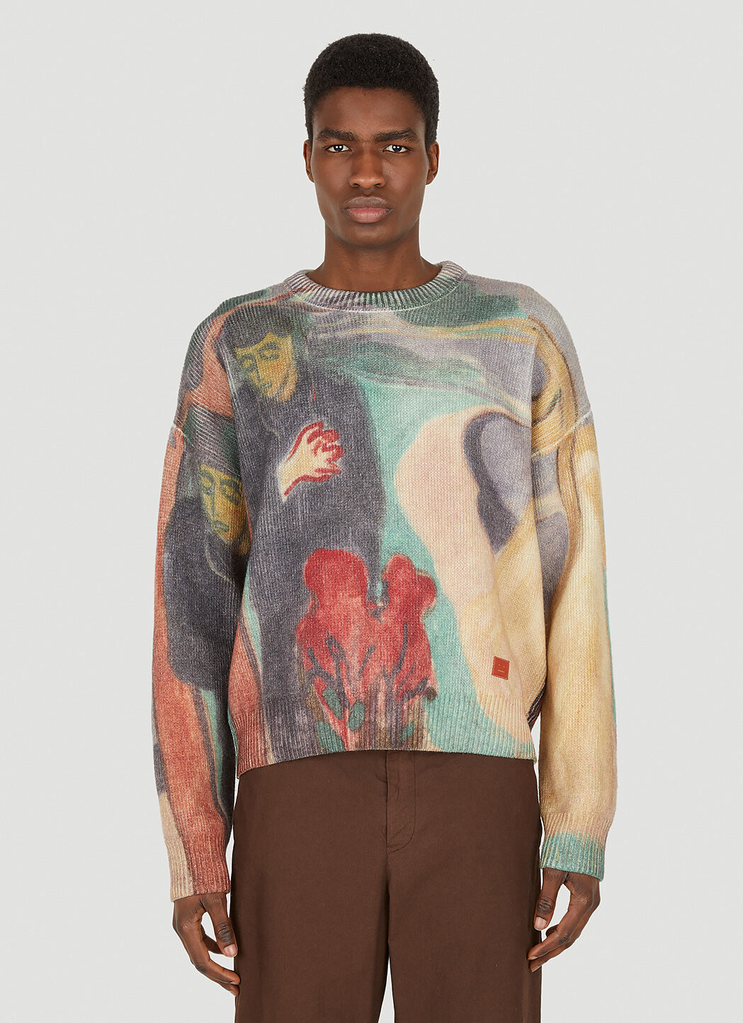 Acne Studios Edvard Munch Abstract Motif Sweater in Brown | LN-CC®