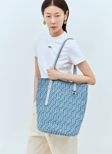 Rabanne Denim Logo Tote Bag Blue pac0255038