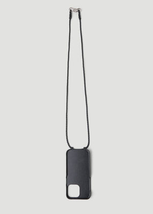 Moncler Iphone 14 Pro Max Leather Case Black mon0157058