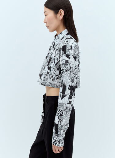 Coperni Cropped Graphic Shirt Black cpn0255005