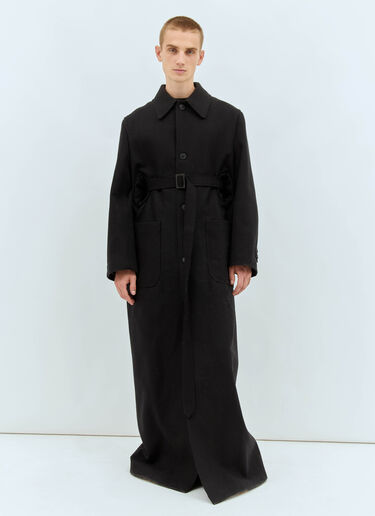 Walter Van Beirendonck 터널 맥시 코트 블랙 wlt0158002