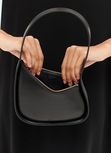 The Row Half Moon Shoulder Bag Black row0258039