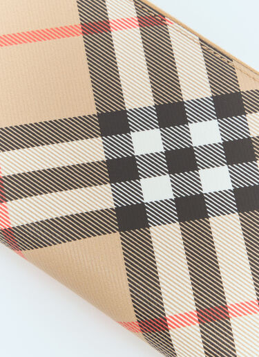 Burberry Check Long Wallet Beige bur0157049