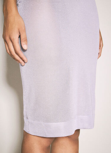 Saint Laurent Knit Pencil Skirt Lilac sla0257020