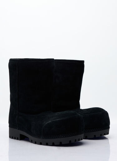 Balenciaga Alaska Faux-Fur Low Boots Black bal0257030