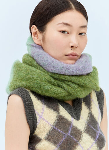 Marni Logo Patch Scarf Green mni0257018