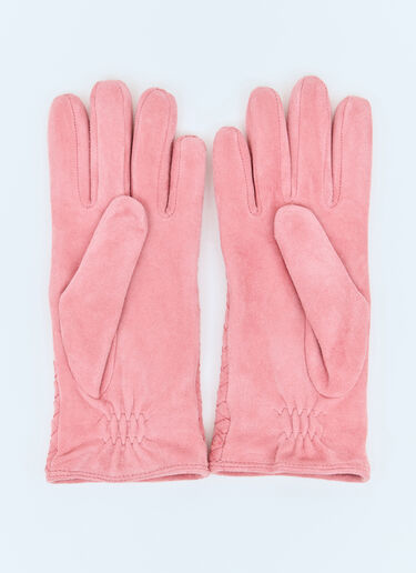 Bottega Veneta Suede Intrecciato Gloves Pink bov0257032