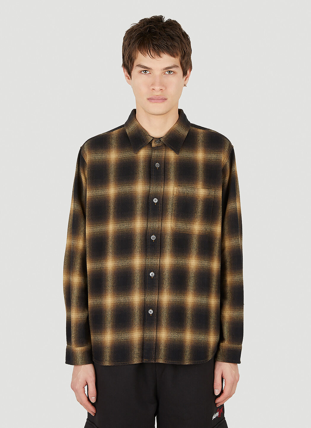 Stüssy Men's Pete Plaid Shirt in Brown | LN-CC®
