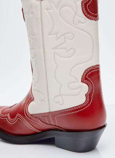 Red Low Shaft Embroidered Western Boots