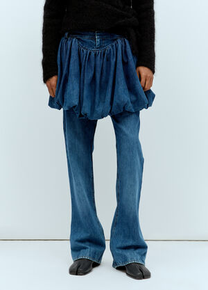 Jil Sander Puff Skirt Jeans Black jil0156005