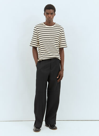 Jil Sander Panelled Wool Pants Black jil0157005