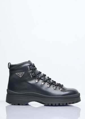 Prada Brixxen Lace-Up Boots Black pra0258019