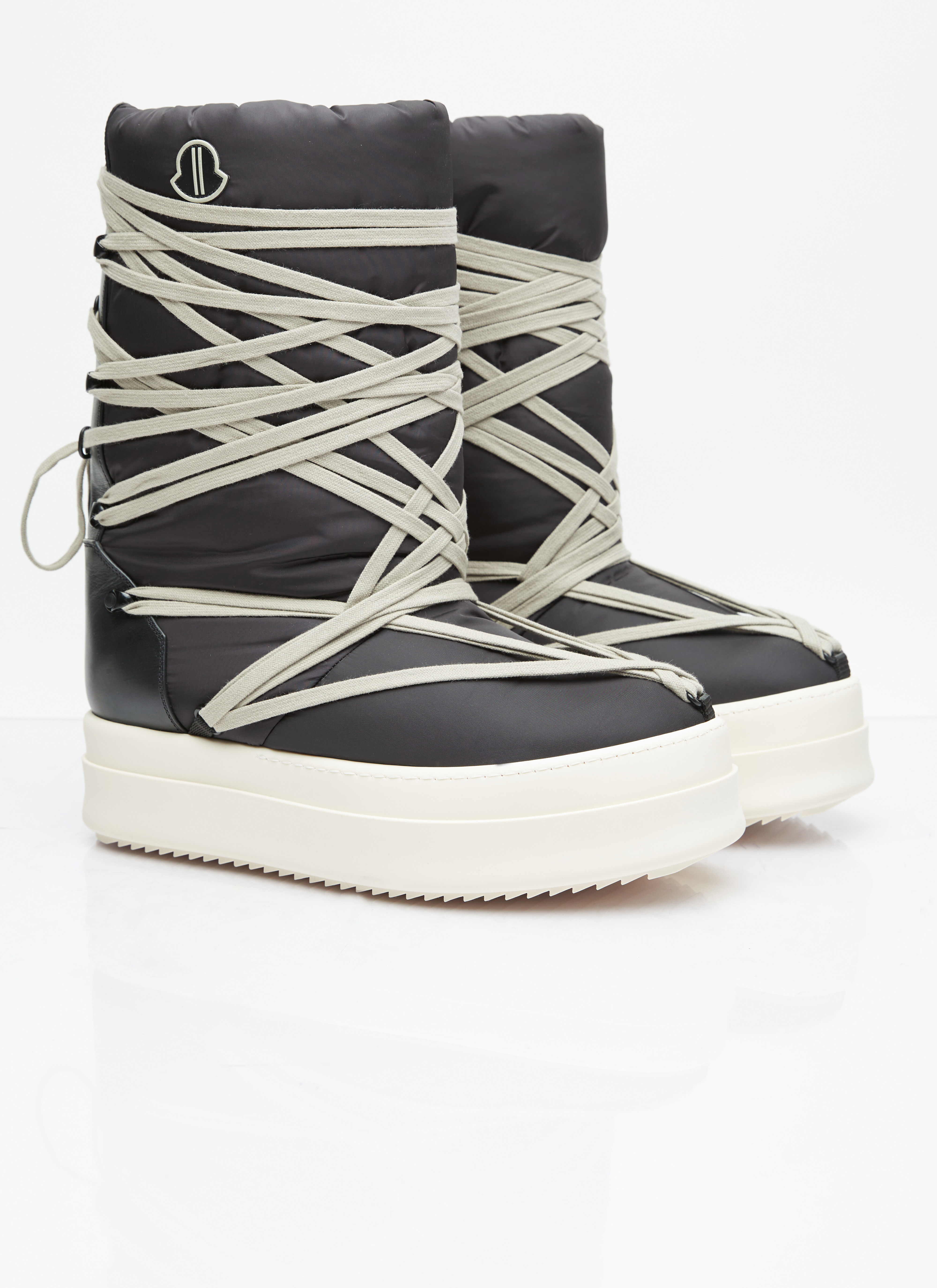 Moncler + Rick Owens Big Rocks Leather Boots in Black | LN-CC®