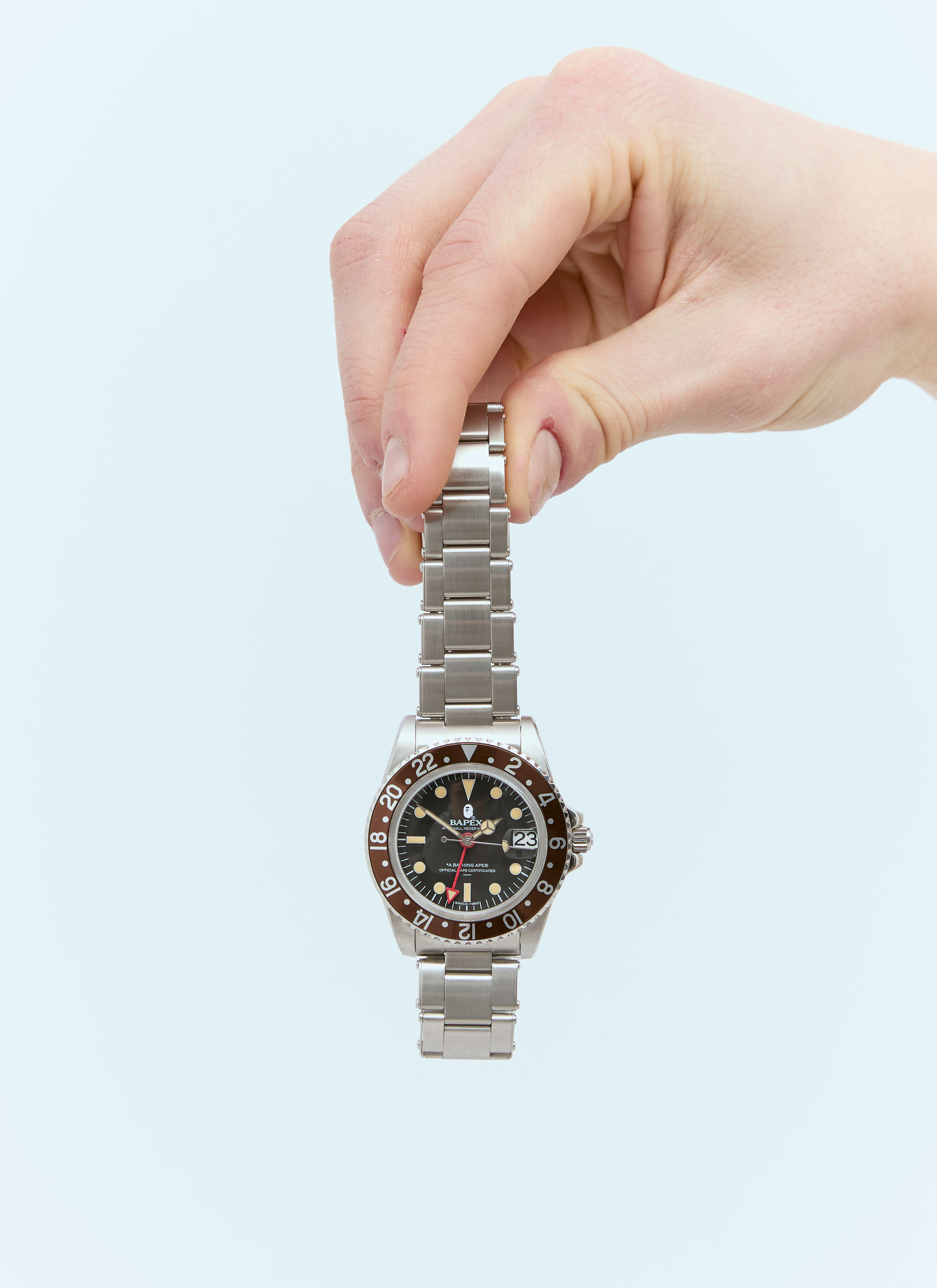 A BATHING APE® Men's Classic Type 2 BAPEX Watch in Silver | LN-CC®