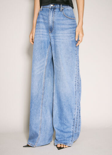 Alexander Wang Elasticated Waistband Balloon Jeans Blue awg0257029