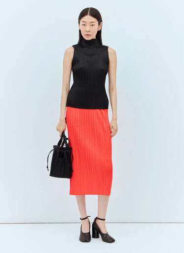 Pleats Please Issey Miyake April Midi Skirt Orange plp0257005