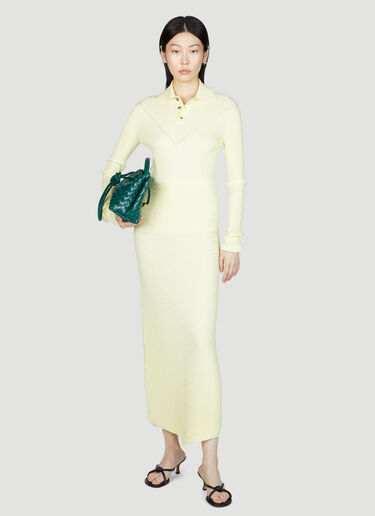 Bottega Veneta Knit Midi Skirt Yellow bov0255012