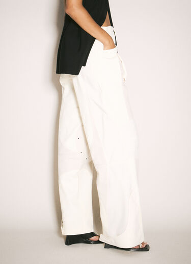 Mugler Technical Panelled Pants White mug0358001