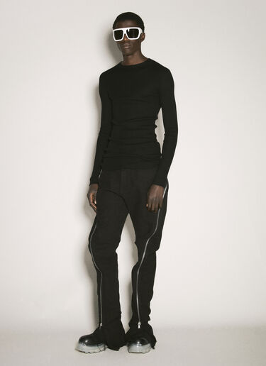 Rick Owens Wool Rib Sweater Black ric0157008