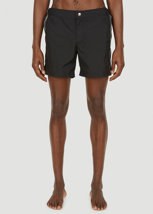 Alexander McQueen Zip Motif Swim Shorts Black amq0152002