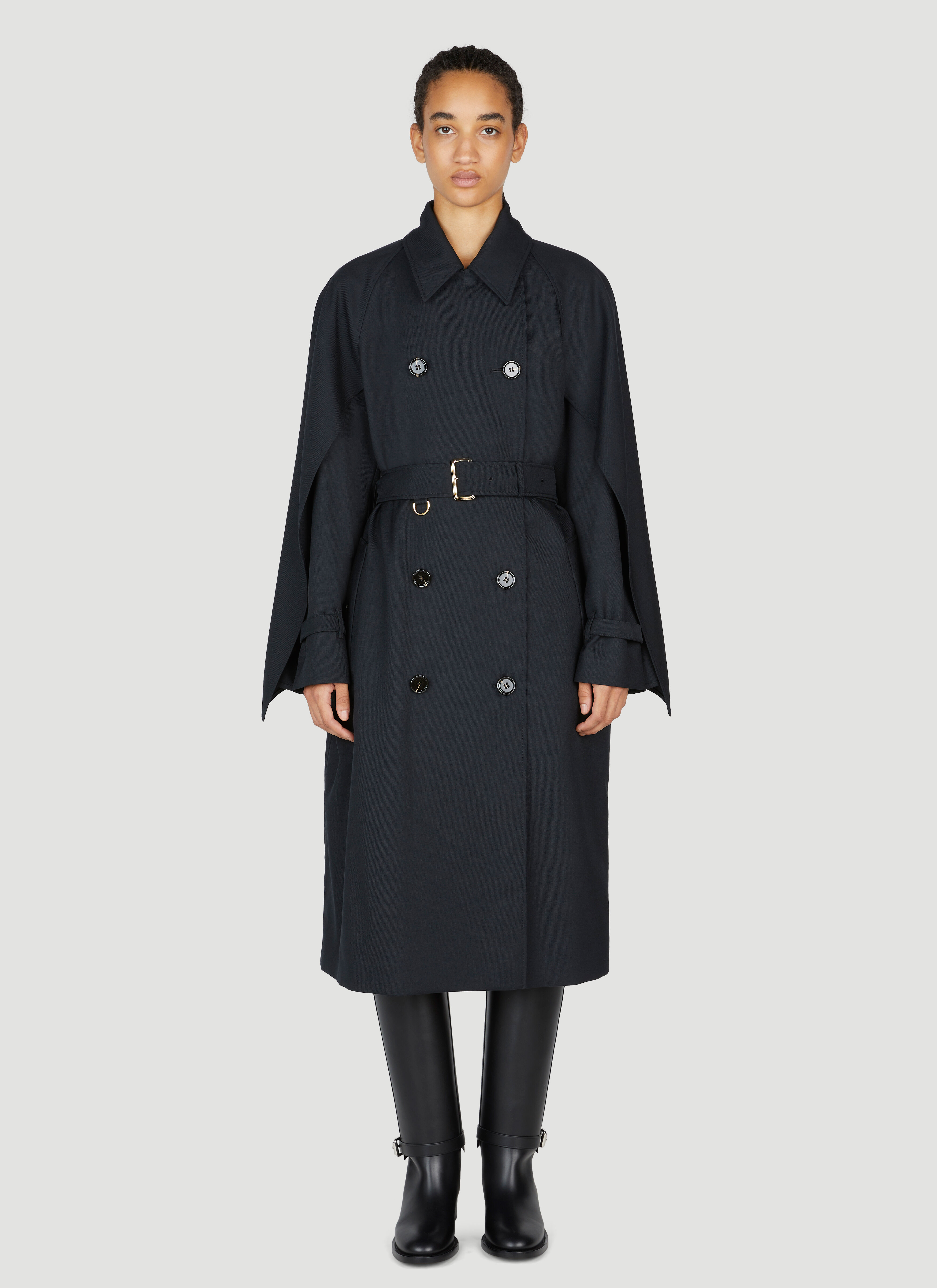Max Mara Cotness Double-Breasted Trench Coat Brown max0254057