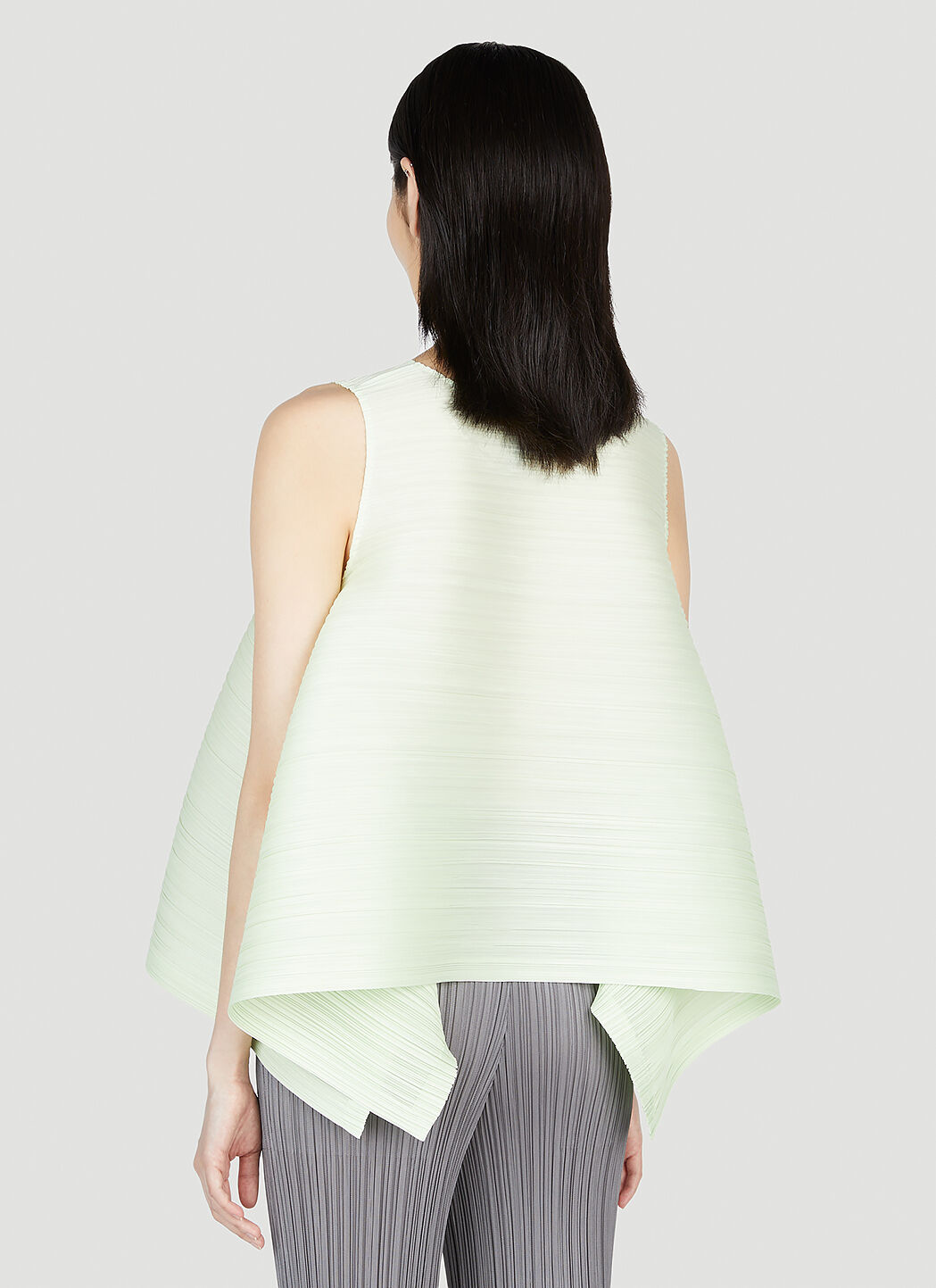 Pleats Please Issey Miyake Pleated Draped Top in Green | LN-CC®