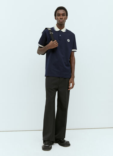 Gucci 인터로킹 G 모티프가 있는 폴로 셔츠  네이비 guc0155011