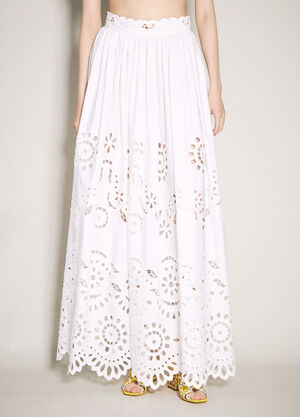 Dolce & Gabbana Poplin Maxi Skirt White dol0257004