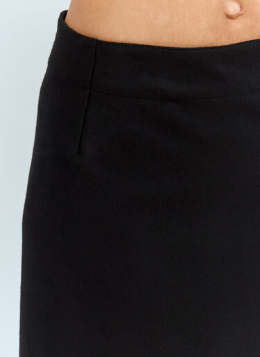 Jil Sander Wool Midi Skirt Black jil0257009