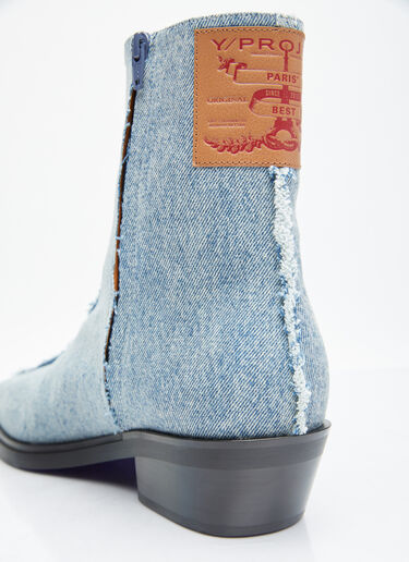 Y/Project Denim Ankle Boots Light Blue ypr0153015