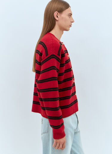 Miu Miu Stripe Cardigan Red miu0358001