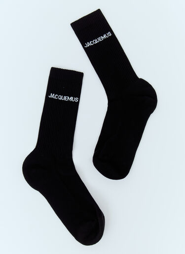 Jacquemus Les Chaussettes 徽标袜子 黑色 jac0358006