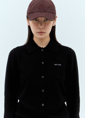 Miu Miu Drill Baseball Cap Grey miu0258013