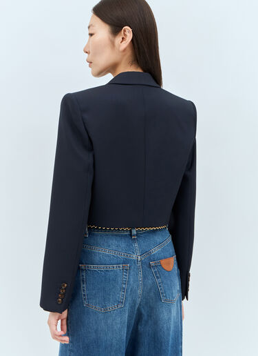 Chloé Spencer Cropped Blazer Navy chl0257004