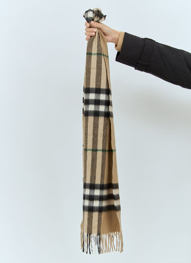 Burberry Giant Check Cashmere Scarf Beige bur0257034