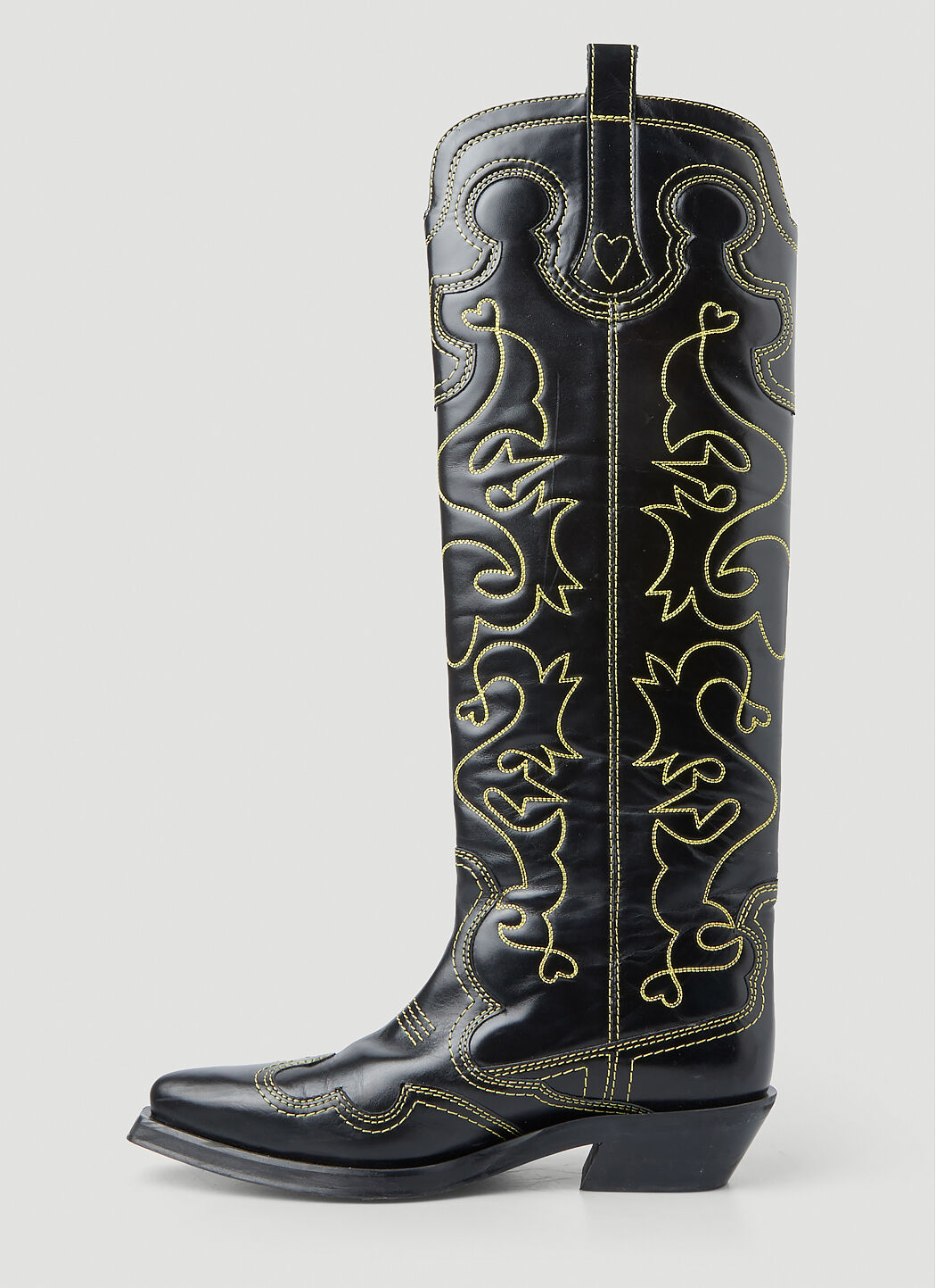 GANNI Embroidered Western Boots in Black | LN-CC®